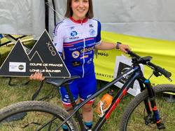 Lise Klaes 2° Coupe de France VTT LONS 2021 en cadettes
